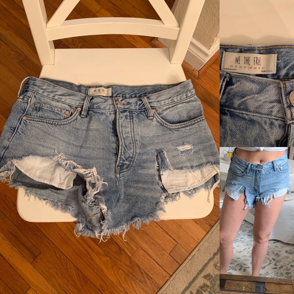 Loving good vibrations denim shorts